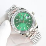 Clean Factory Rolex Datejust 3135 Green Face Watch 41mm 